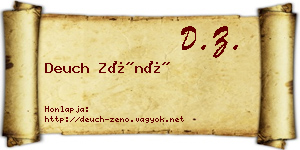 Deuch Zénó névjegykártya